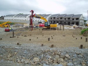 Piling at housing development